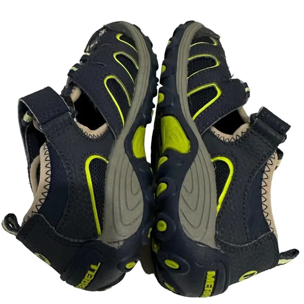 Merrell gray and green unisex boy or girl sandals size 13 - Picture 5 of 8
